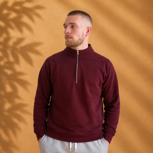 Organic Cotton Midweight Raglan Quarterzip