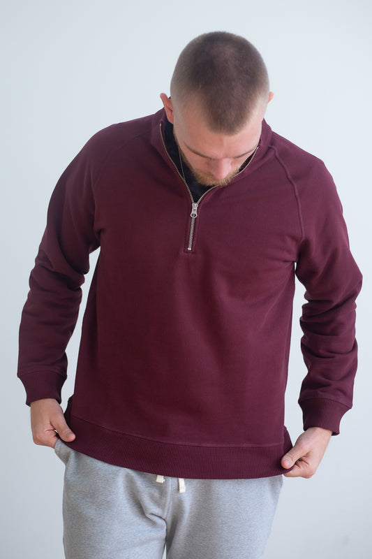 Organic Cotton Midweight Raglan Quarterzip
