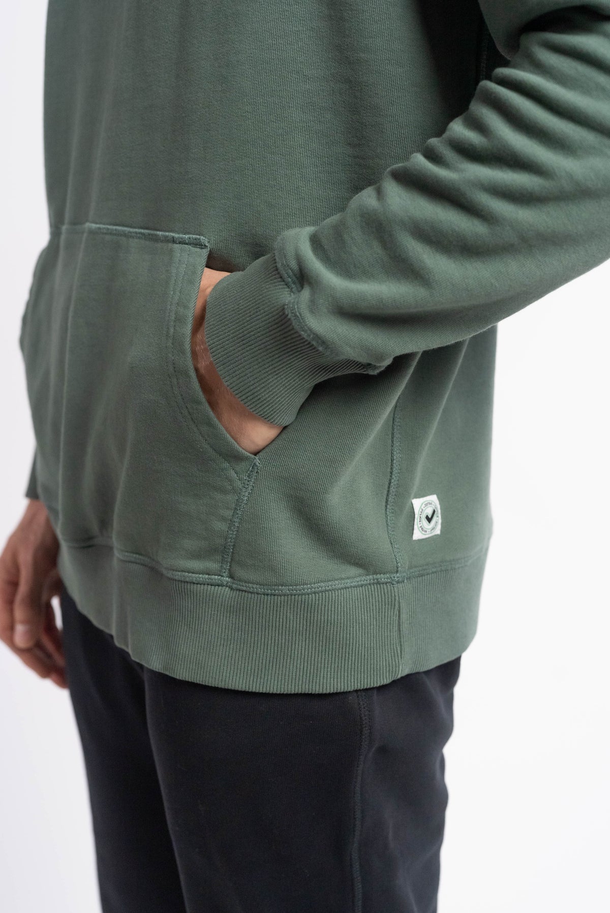Organic Cotton Midweight Hoodie - Jet Black
