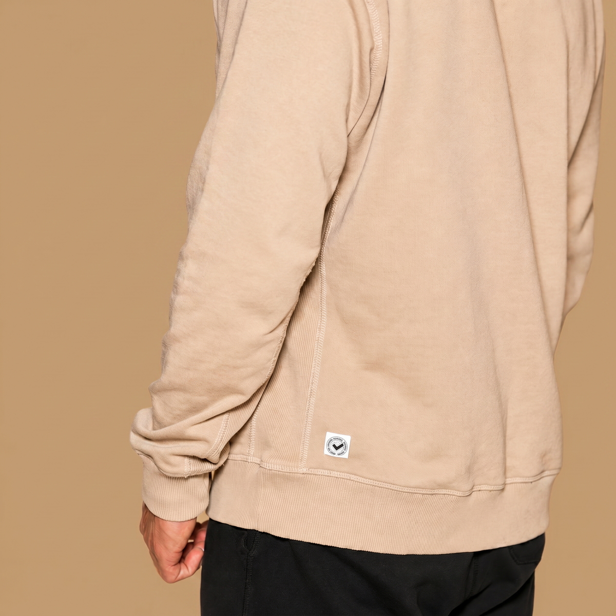 Organic Cotton Midweight Crewneck - Jet Black