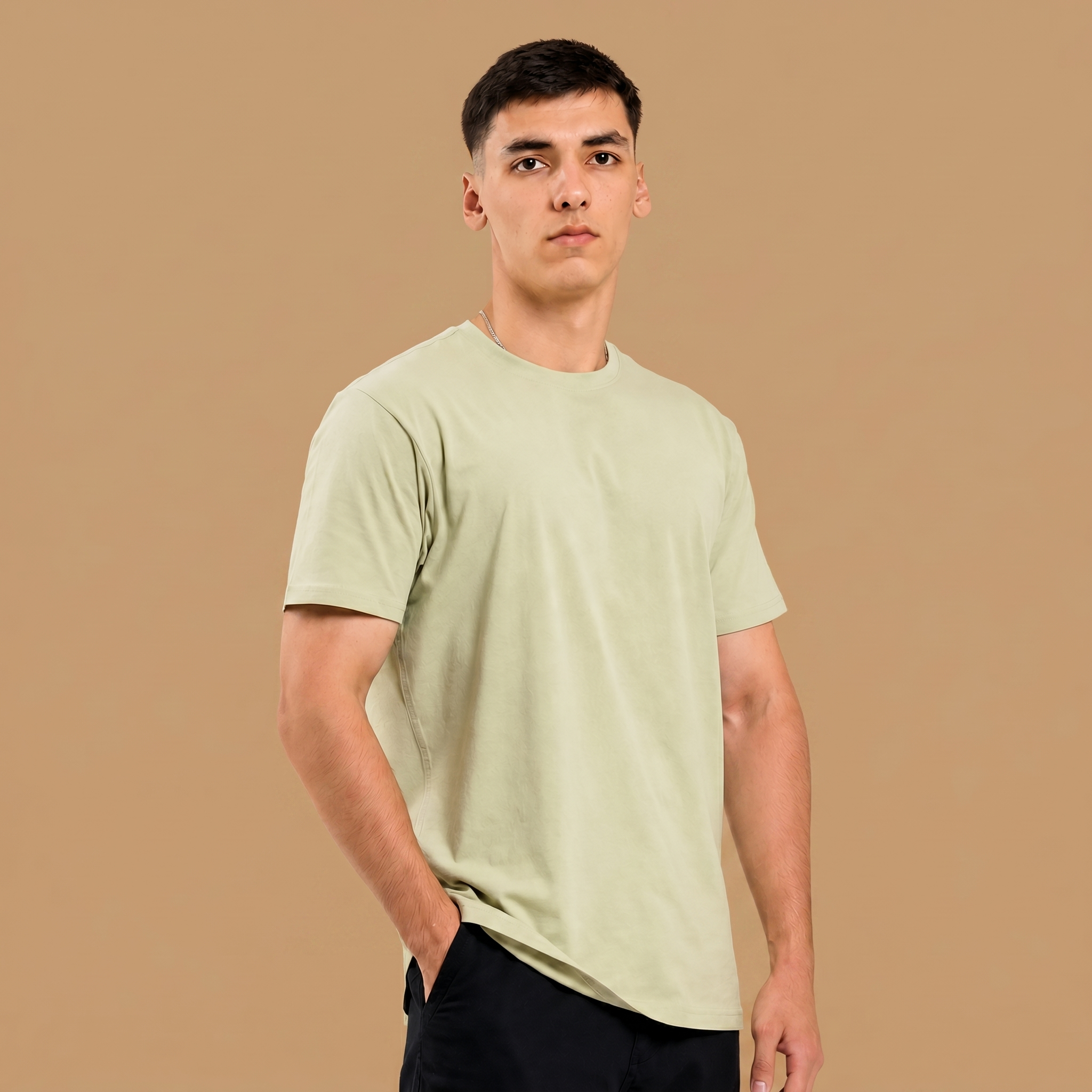 Organic Cotton Midweight T-Shirt Curved Hem