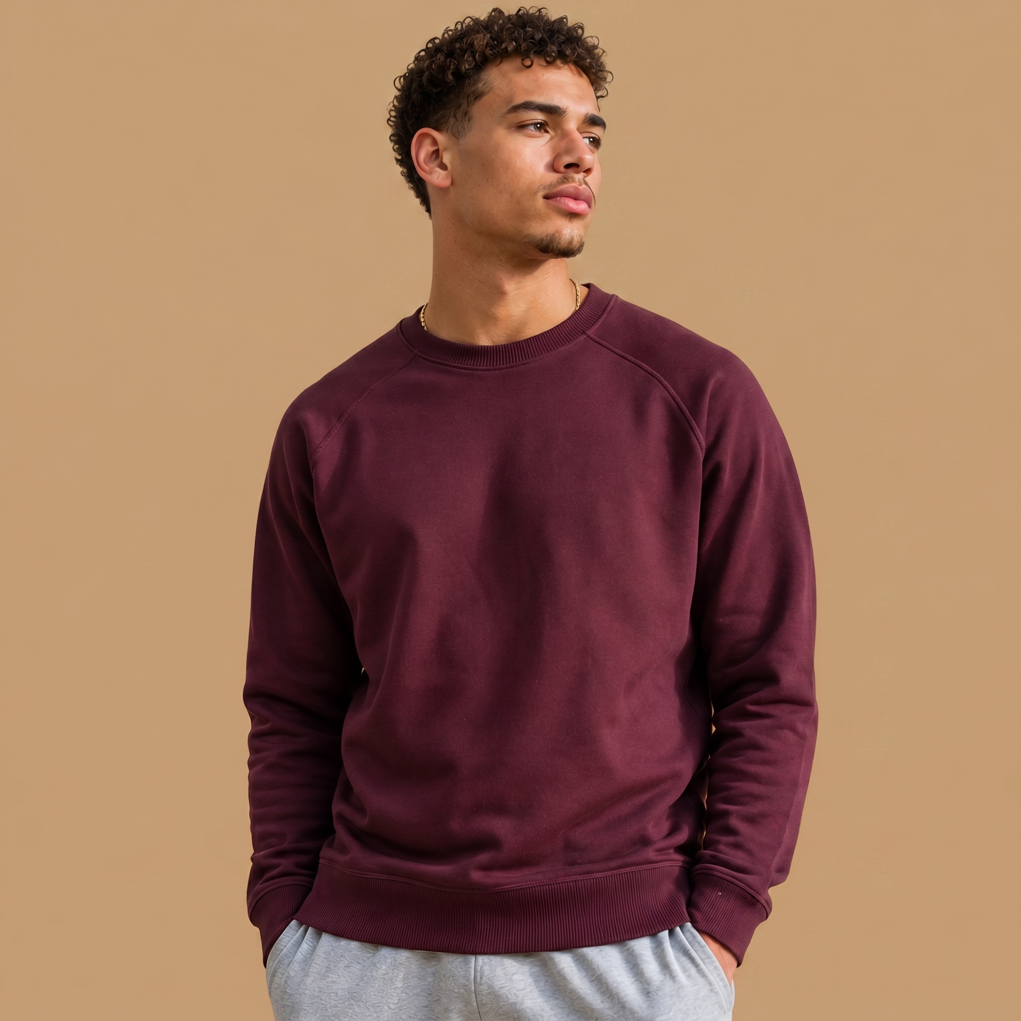 Organic Cotton Midweight Raglan Crewneck