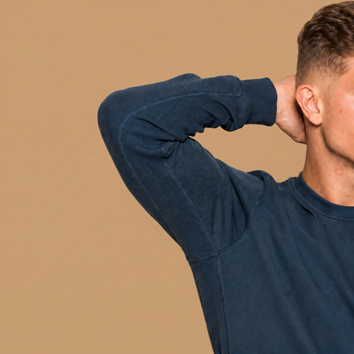 Organic Cotton Midweight Crewneck - Jet Black