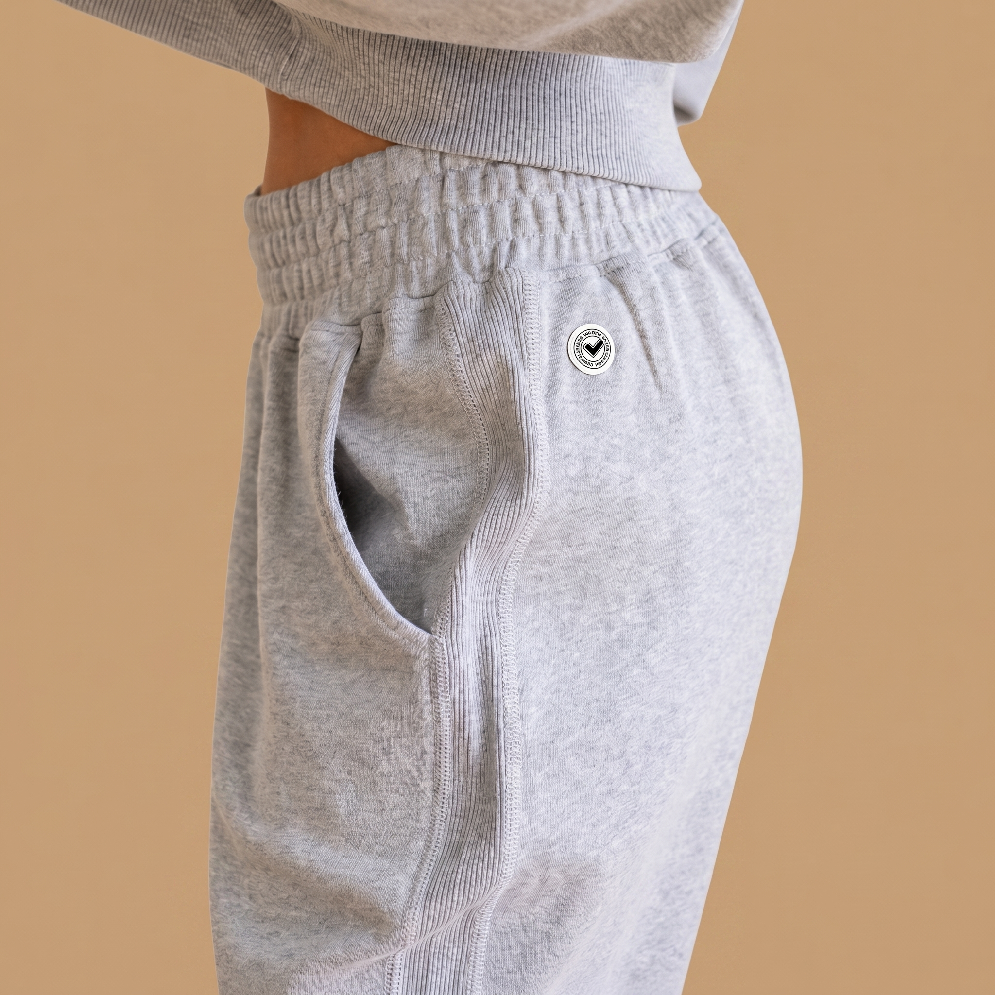 Organic Cotton Midweight Jogger (Women's) - Heather Grey