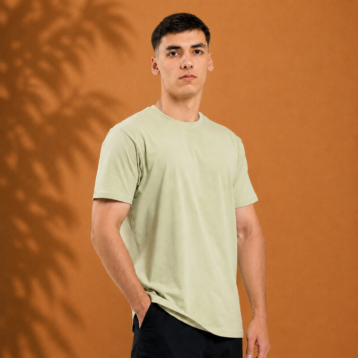 Organic Cotton Midweight T-Shirt Curved Hem