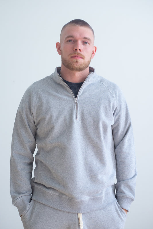 Organic Cotton Midweight Raglan Quarterzip