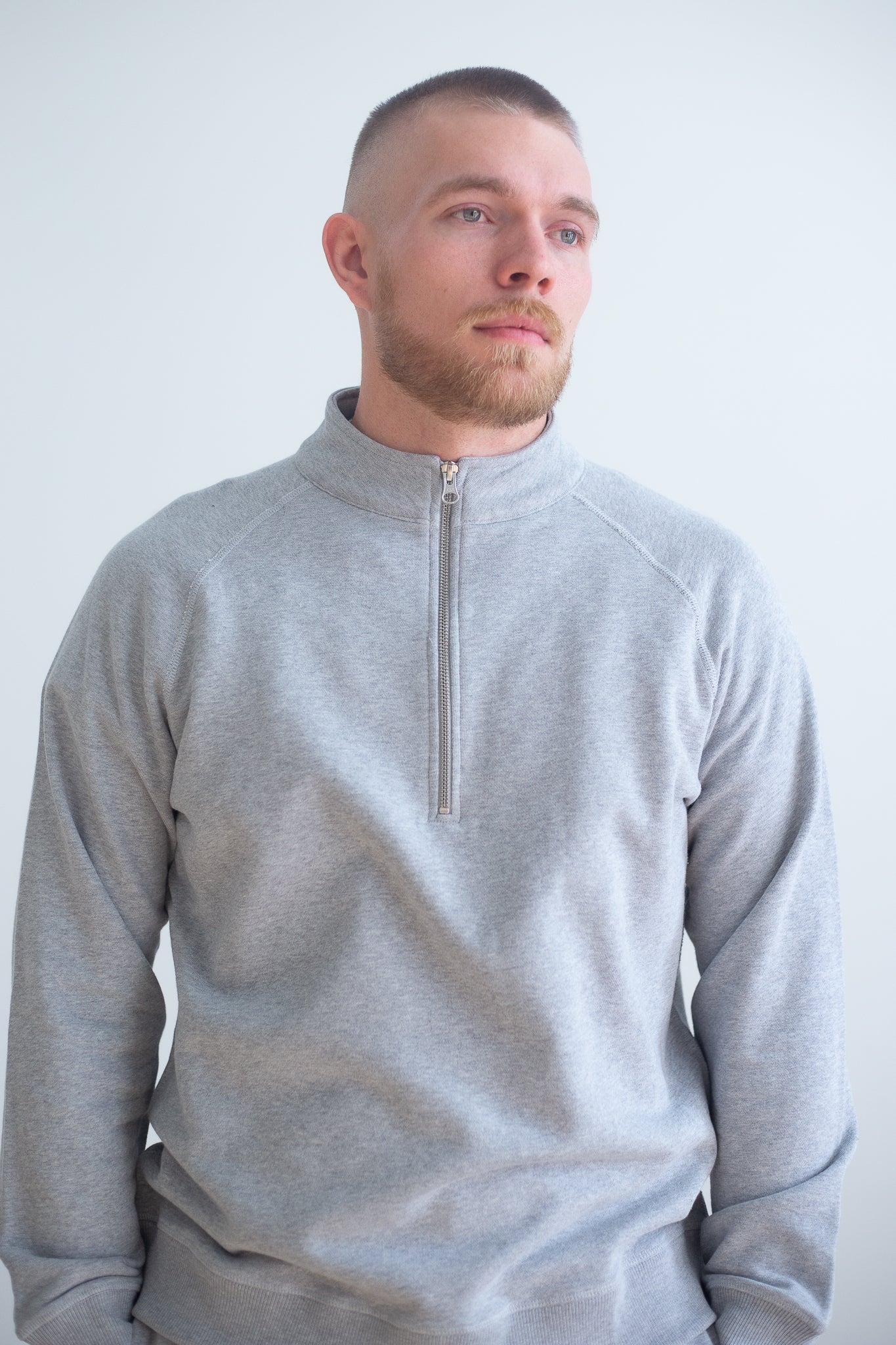 Organic Cotton Midweight Raglan Quarterzip
