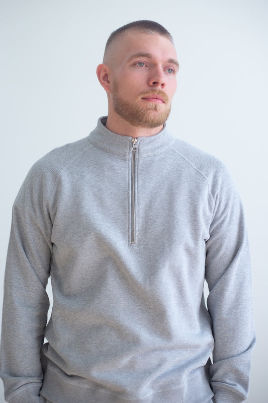 Organic Cotton Midweight Raglan Quarterzip