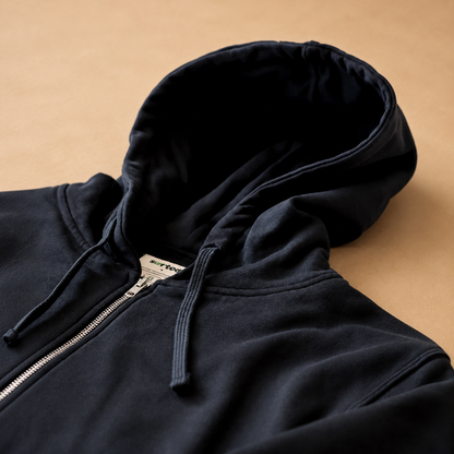 Organic Cotton Heavyweight Fleece Zip Up Hoodie