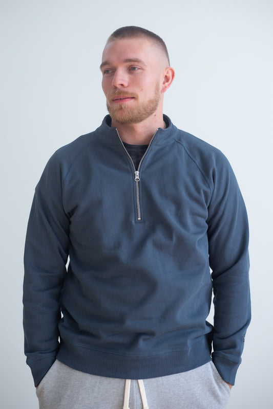Organic Cotton Midweight Raglan Quarterzip