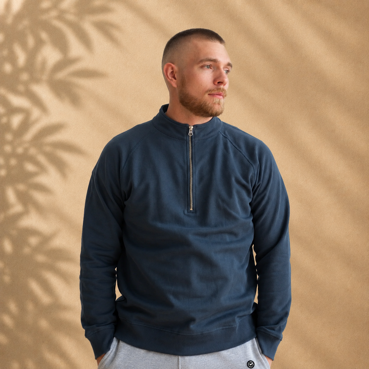 Organic Cotton Midweight Raglan Quarterzip