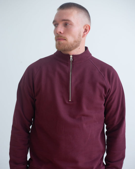 Organic Cotton Midweight Raglan Quarterzip