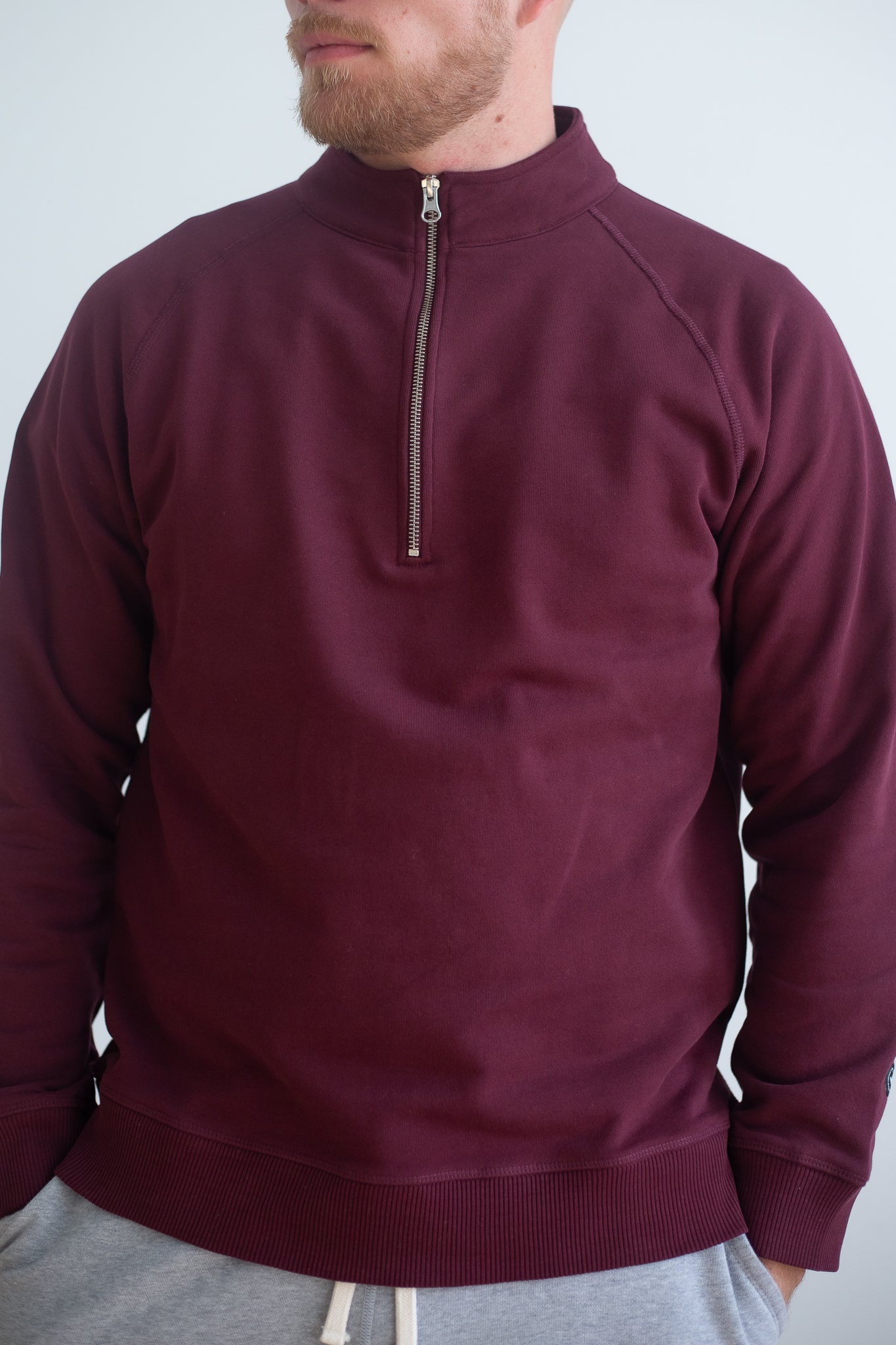 Organic Cotton Midweight Raglan Quarterzip