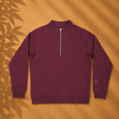 Organic Cotton Midweight Raglan Quarterzip