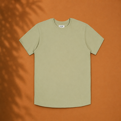 Organic Cotton Midweight T-Shirt Curved Hem