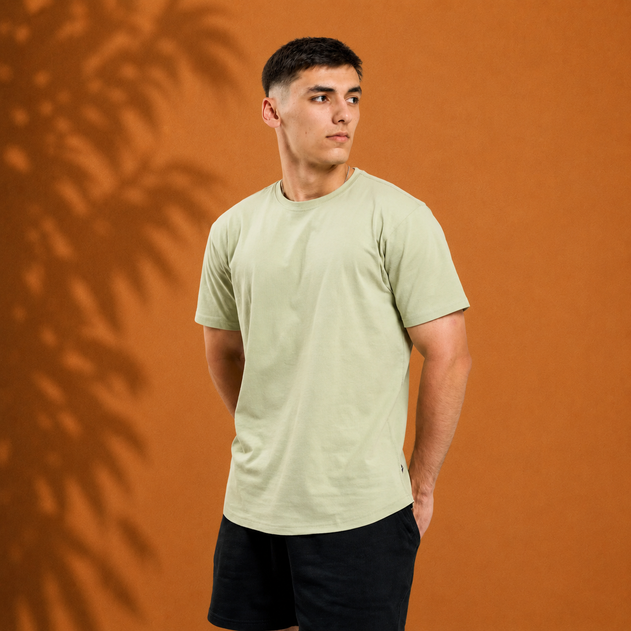 Organic Cotton Midweight T-Shirt Curved Hem