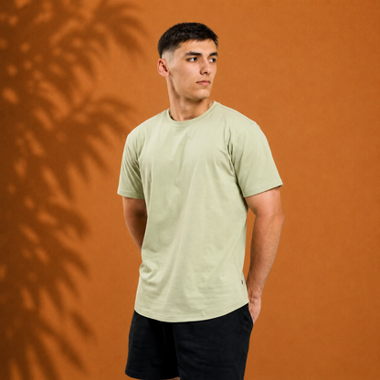 Organic Cotton Midweight T-Shirt Curved Hem