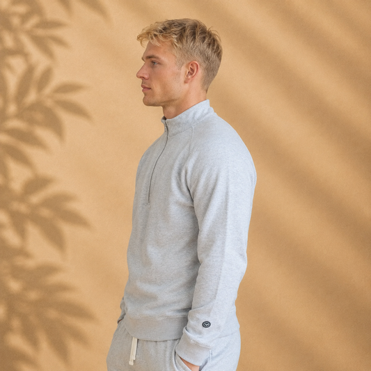Organic Cotton Midweight Raglan Quarterzip