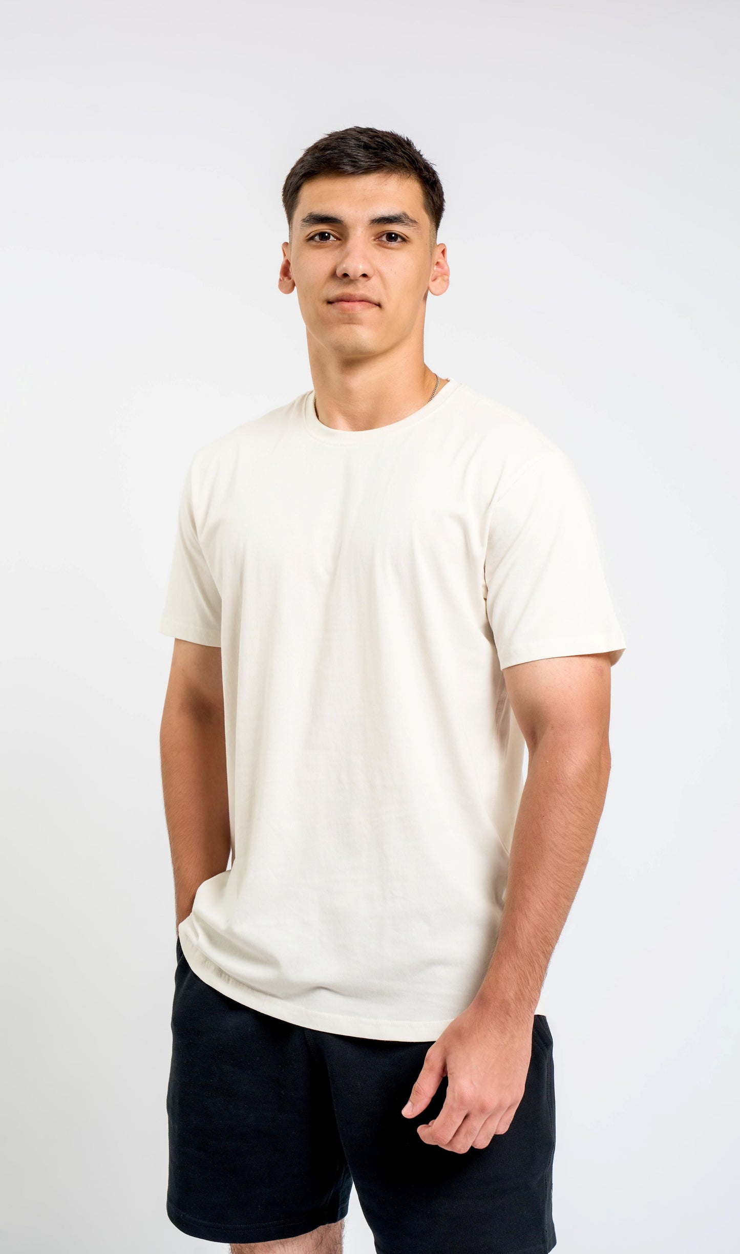 Organic Cotton Midweight T-Shirt Curved Hem