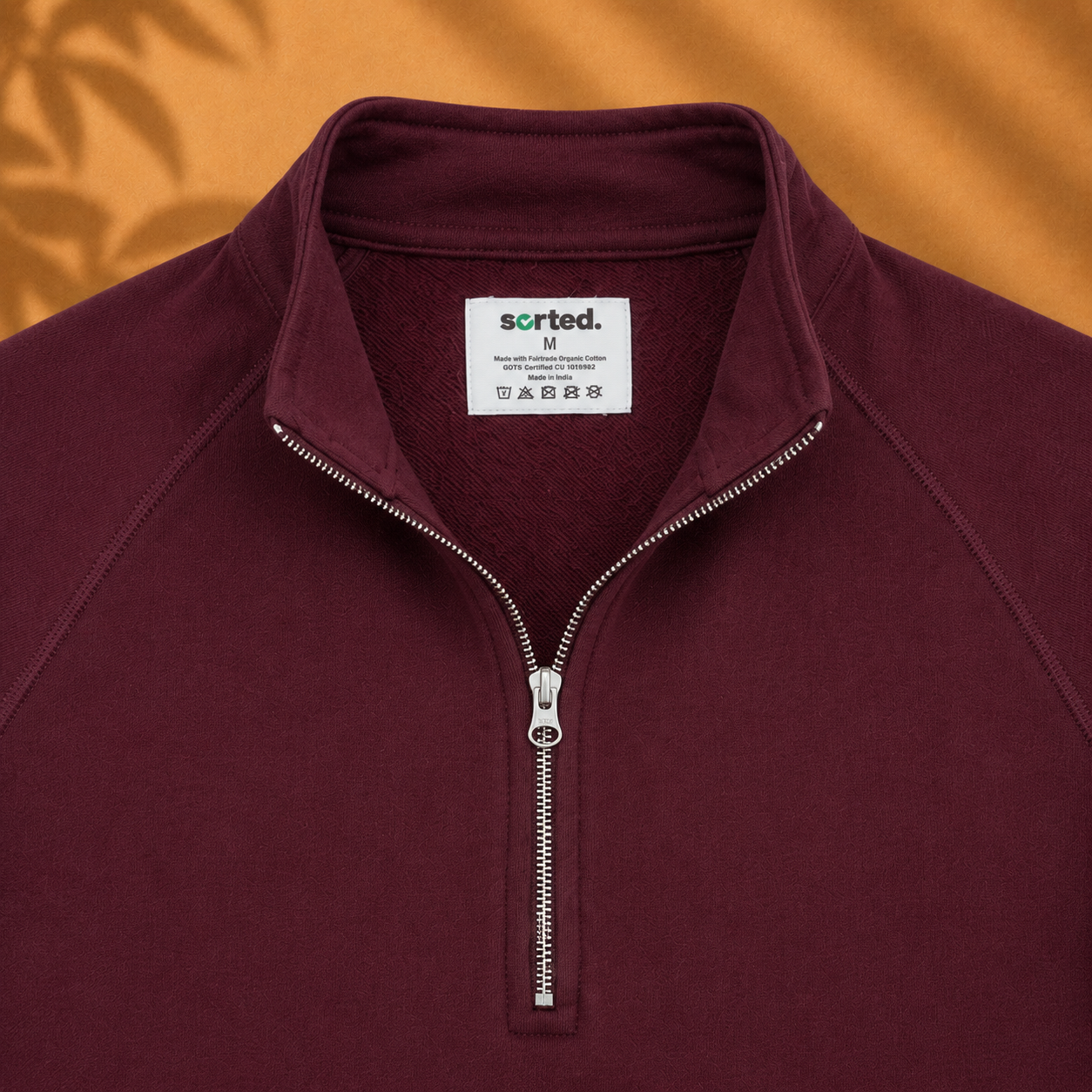 Organic Cotton Midweight Raglan Quarterzip