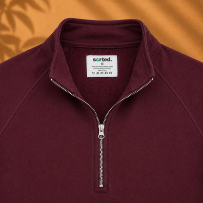 Organic Cotton Midweight Raglan Quarterzip