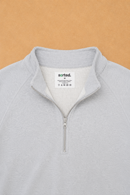 Organic Cotton Midweight Raglan Quarterzip