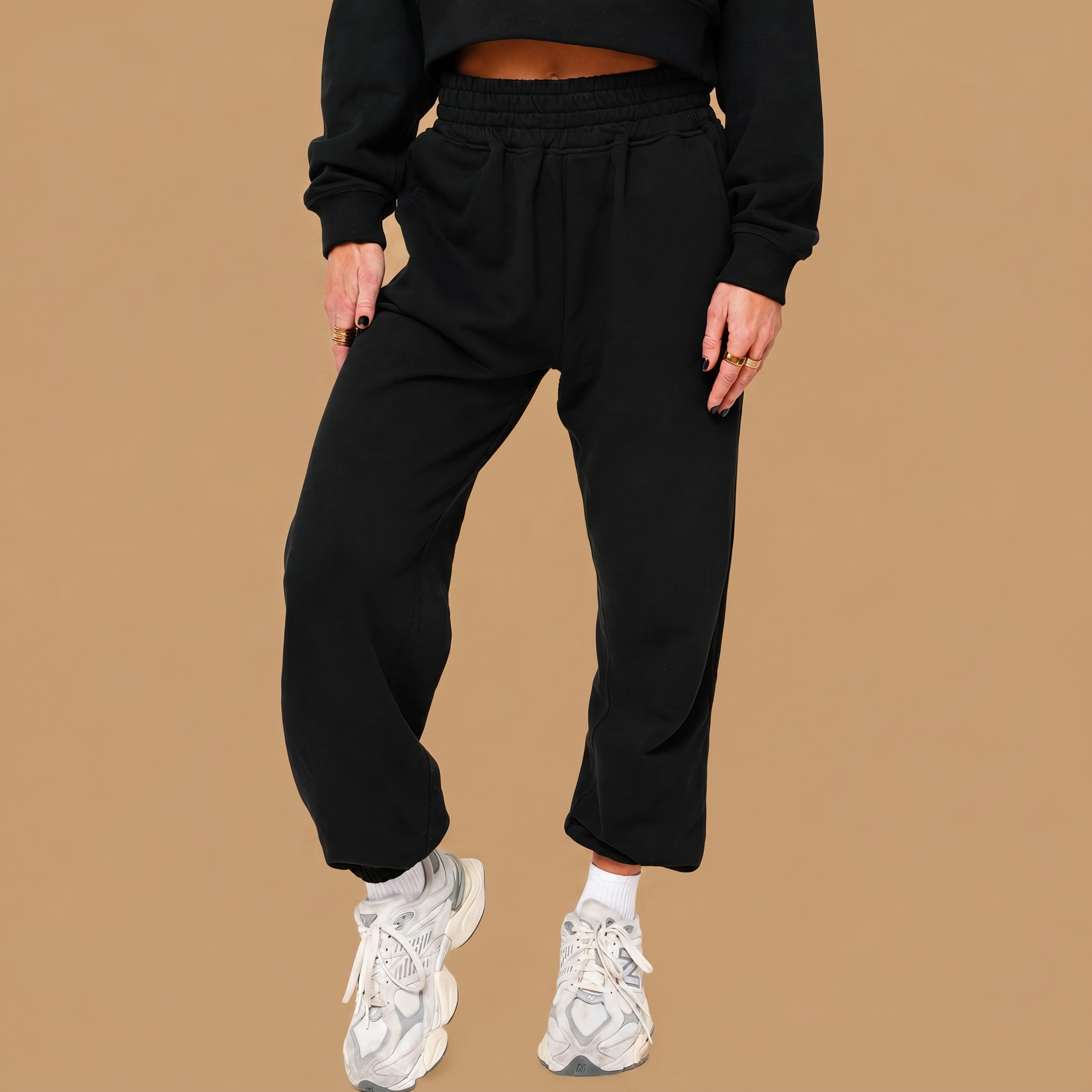 Organic Cotton Midweight Jogger (Women's) - Heather Grey