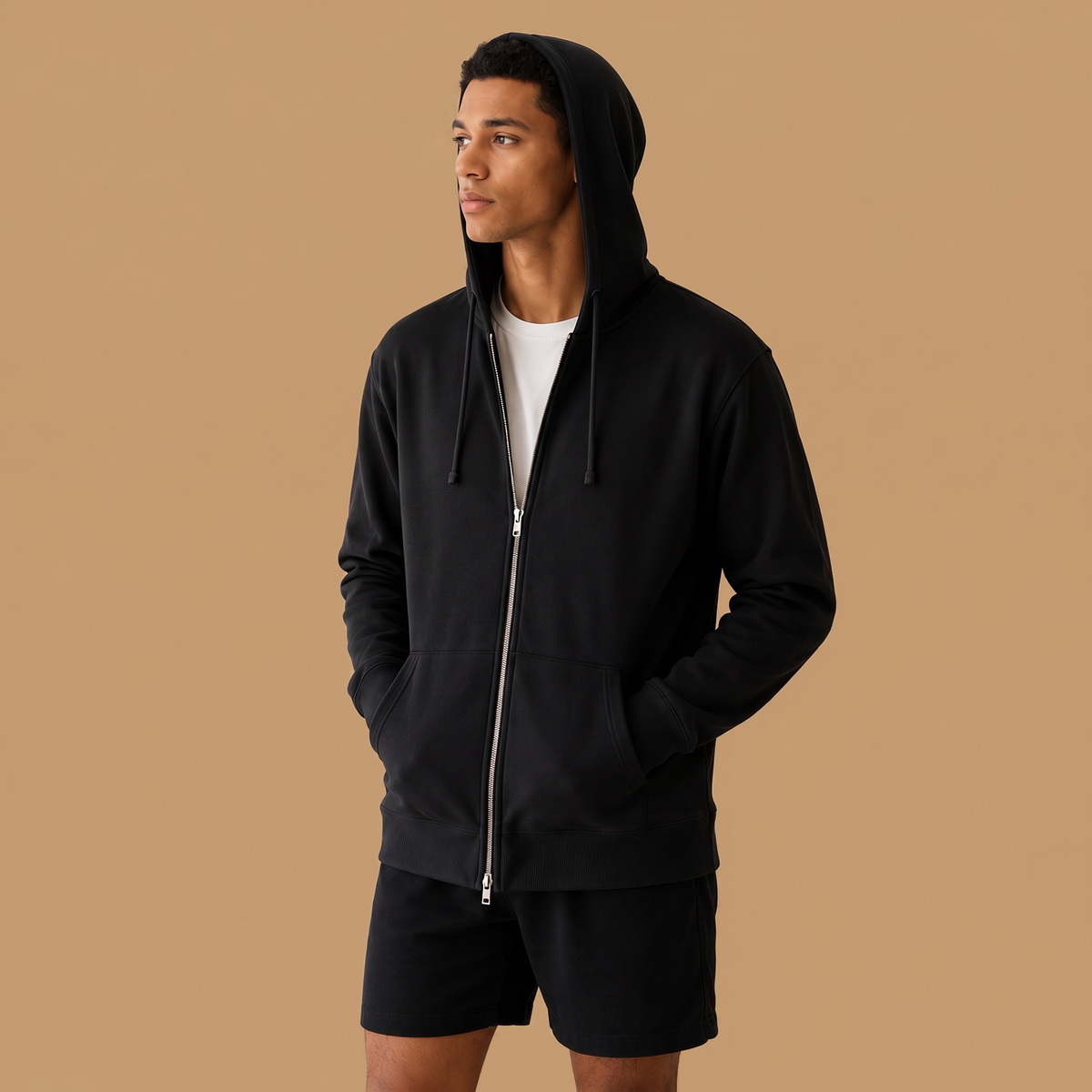 Organic Cotton Heavyweight Fleece Zip Up Hoodie