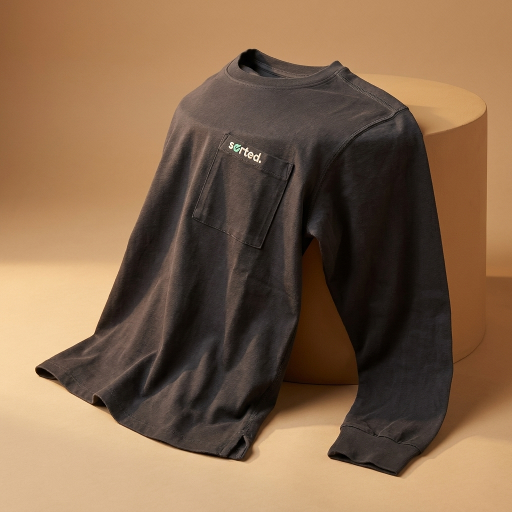 Organic Cotton Long Sleeve Pocket T-Shirt